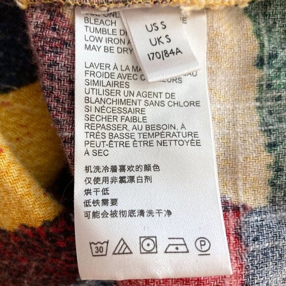 BDG by Urban Outfitters Brody Geometric Print Flannel Button Up Shirt Shacket - Picture 14 of 15